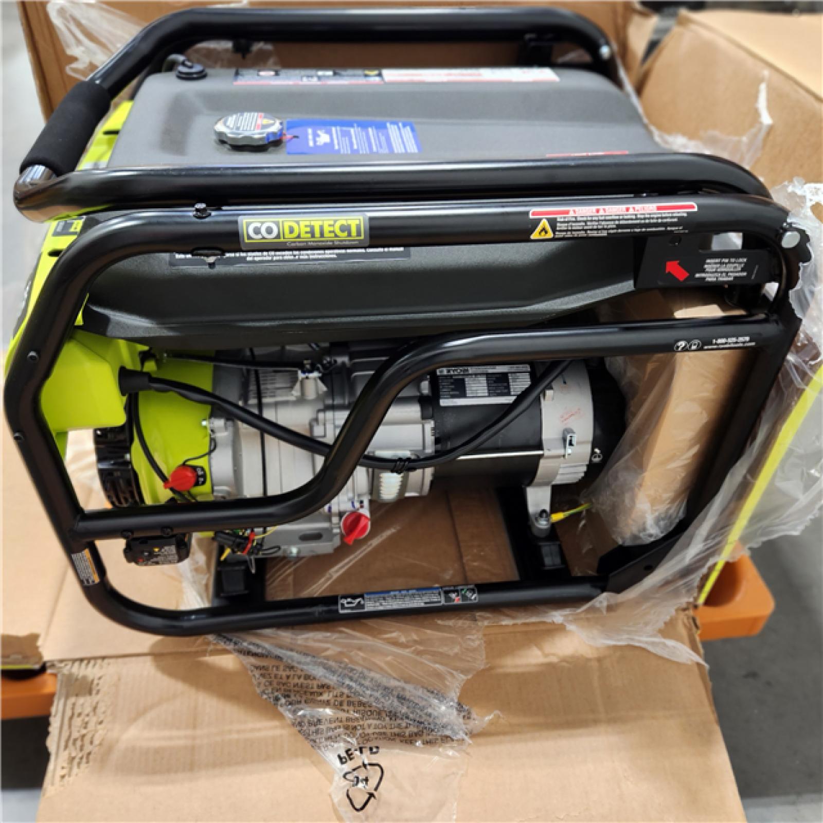 Dallas Location - As-Is RYOBI 6,500-Watt  Portable Generator