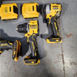 HOUSTON LOCATION - AS-IS DeWalt 20V MAX ATOMIC Cordless Brushless 3 Tool Combo Kit