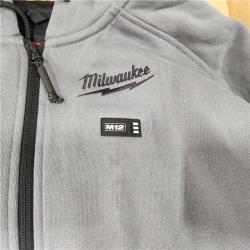 AS-IS Milwaukee M12 12V Carbon Fiber Heated Gray Hoodie Kit (Large)