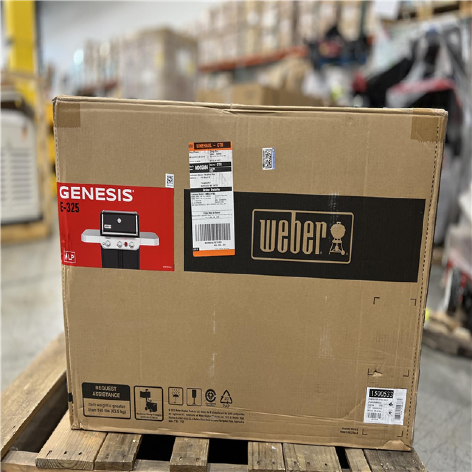 DALLAS LOCATION - NEW! Weber Genesis E-325 3-Burner Liquid Propane Gas Grill in Black