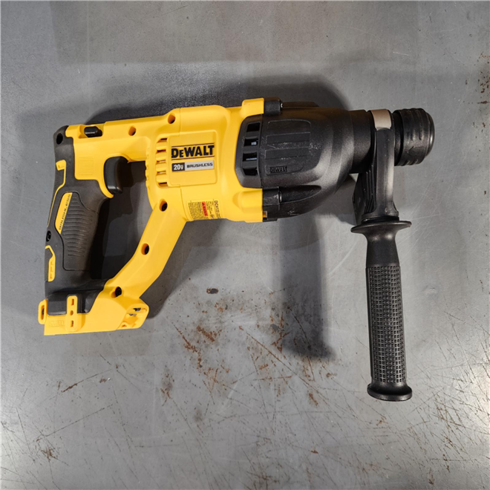 HOUSTON LOCATION - AS-IS (APPEARS LIKE NEW) DEWALT 20V MAX Cordless Brushless 1 in. SDS Plus D-Handle Concrete and Masonry Rotary Hammer (Tool Only)