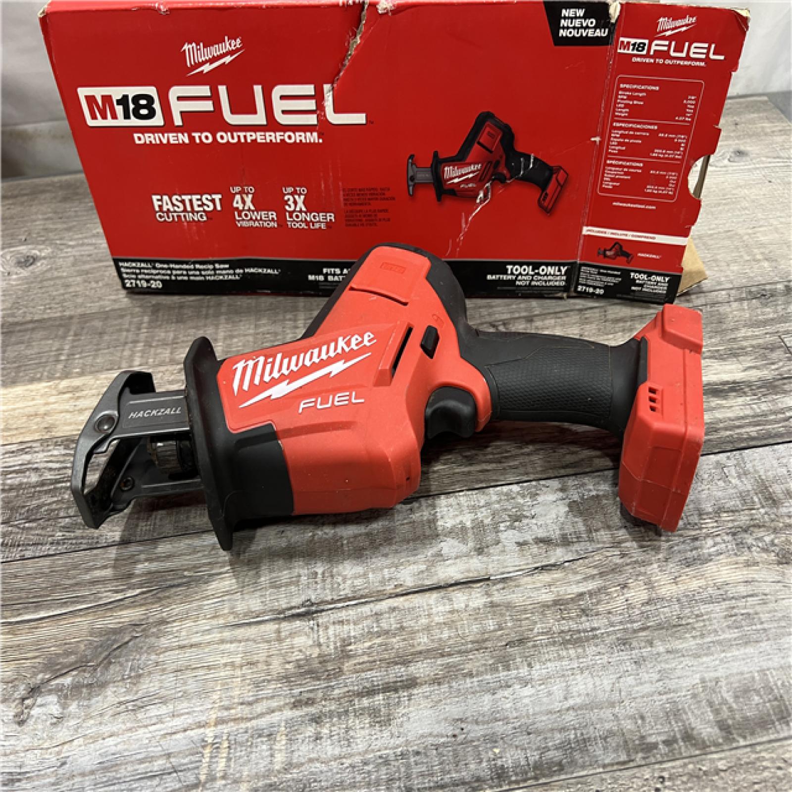 AS-IS MILWAUKEE M18 FUEL 18V Lithium-Ion Brushless Cordless HACKZALL Reciprocating Saw (Tool-Only)