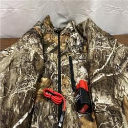 AS-ISMen's X-Large M12 12-Volt Lithium-Ion Cordless Quiet Shell Camo Heated Jacket with (1) 3.0 Ah Battery and Charger