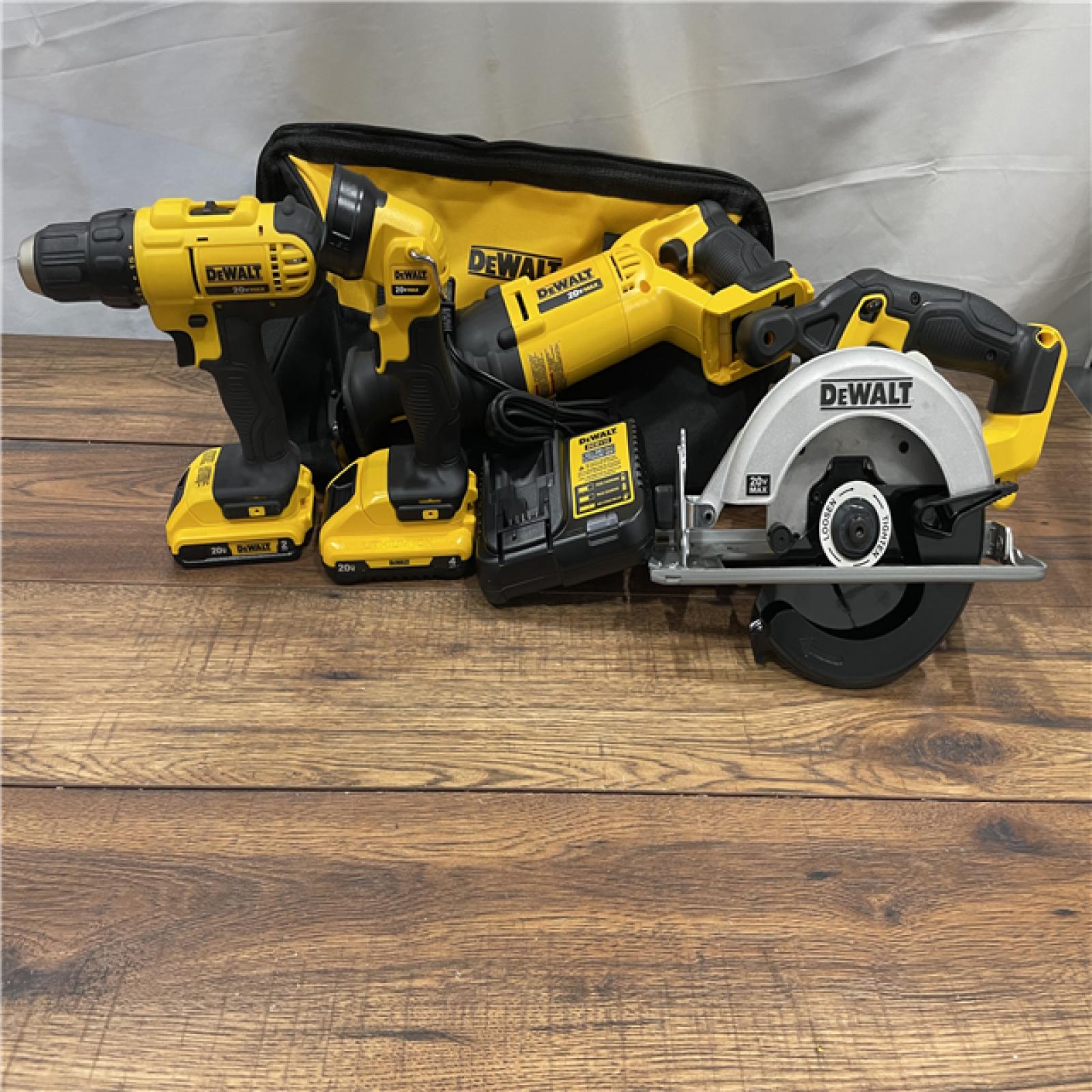 AS-IS DEWALT 20-Volt MAX Cordless Combo Kit (4-Tool)