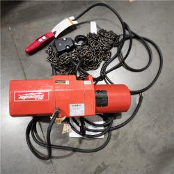 Dallas Location - As-Is Milwaukee 2-Ton 20 ft. Electric Chain Hoist