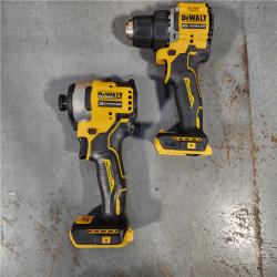 HOUSTON LOCATION - AS-IS DEWALT ATOMIC 20-Volt MAX Lithium-Ion Cordless Combo Kit (2-Tool) with (2) 2.0Ah Batteries, Charger and Bag