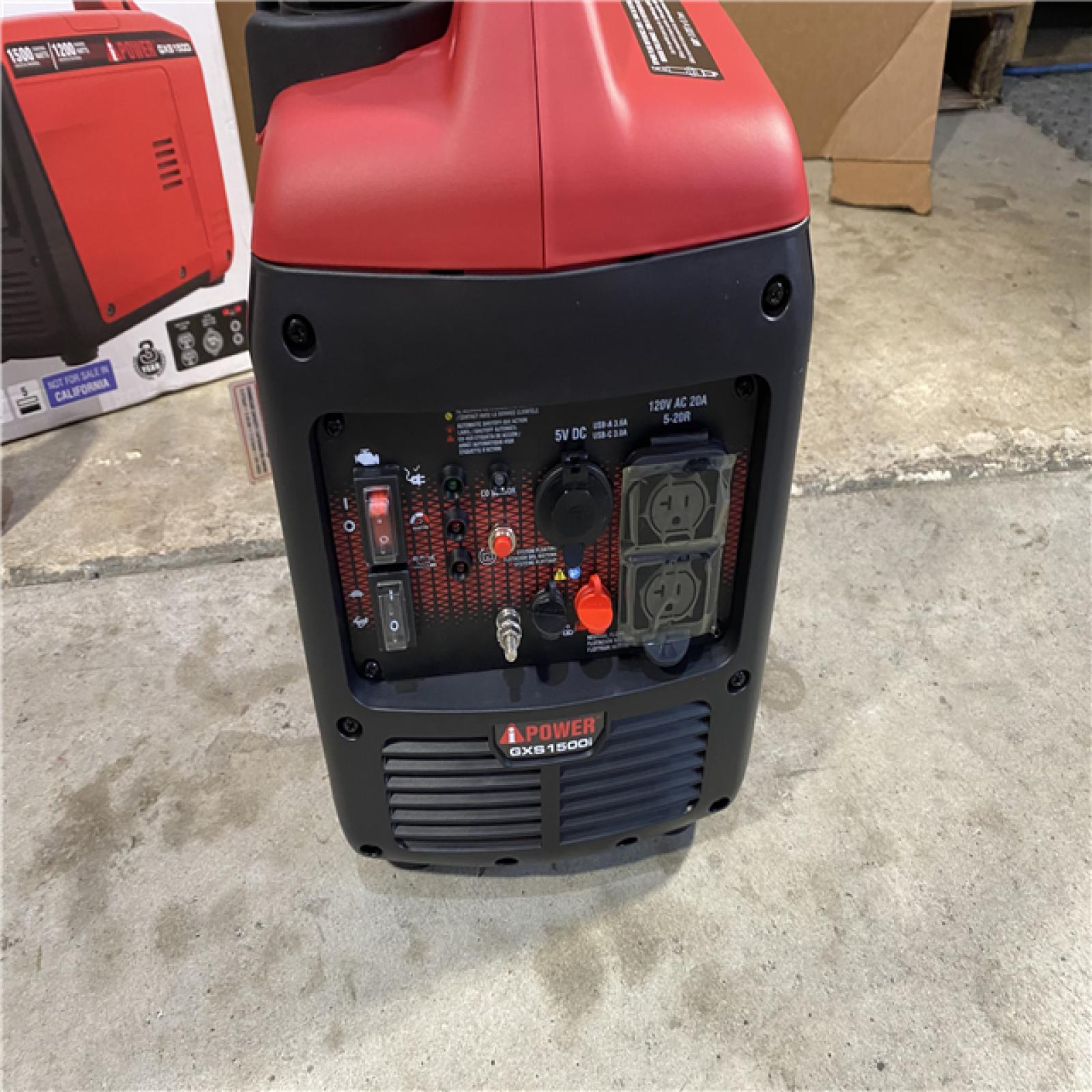 HOUSTON LOCATION - AS-IS 1500-Watt Recoil Start Gasoline Powered Ultra-Light Inverter Generator with 60cc OHV Engine and CO Sensor Shutdown