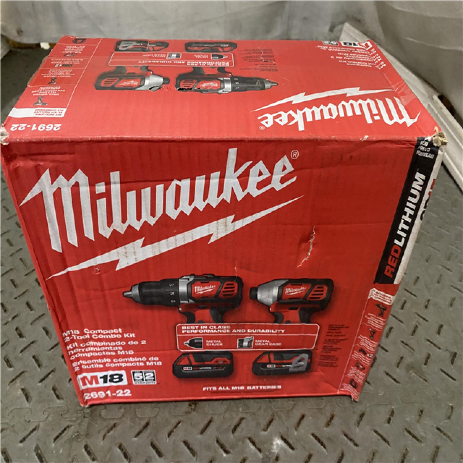 Houston location AS-IS Milwaukee Electric Tools 2691-22 MILWAUKEE M18 COMBO KITS LIKE NEW