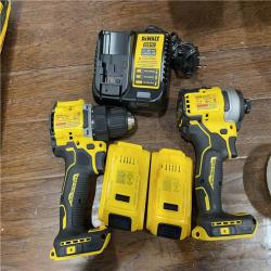 as is ATOMIC 20-Volt MAX Lithium-Ion Cordless Combo Kit (2-Tool) with (2) 2.0Ah Batteries, Charger and Bag