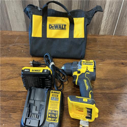 AS-IS DEWALT ATOMIC 20-Volt Lithium-Ion Cordless Compact 1/2 in. Drill/Driver Kit with 2.0Ah Battery, Charger and Bag