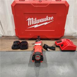 AS IS M18 18-Volt Lithium-Ion Cordless FORCE LOGIC 600 MCM Crimper Kit W/(2) 2.0Ah Batteries, Charger, Hard Case