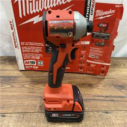 AS IS Milwaukee M18 Compact Brushless 1/4  Hex Impact Driver Kit