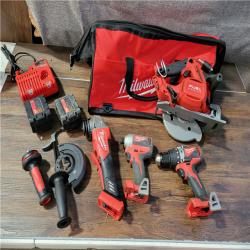 CALIFORNIA PARTIAL MILWAUKEE M18 5-TOOL COMBO KIT (2 Batteries, 1 Charger, and Bag Included)