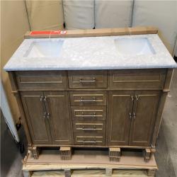 California AS-IS Aberdeen 72 In. Antique Oak Bathroom Vanity