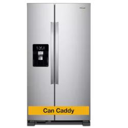 DALLAS LOCATION - Whirlpool 21.4 cu. ft. Side by Side Refrigerator in Fingerprint Resistant Stainless Steel