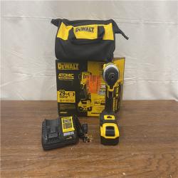 AS-IS DEWALT ATOMIC 20V MAX Lithium-Ion Cordless 1/4 in. Brushless Impact Driver Kit, 5 Ah Battery, Charger, and Bag