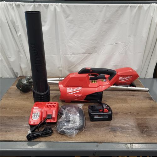 AS-IS Milwaukee 3000-21 M18 FUEL Brushless Lithium-Ion Cordless String Trimmer with QUIK-LOK / Blower Combo Kit (8 Ah)