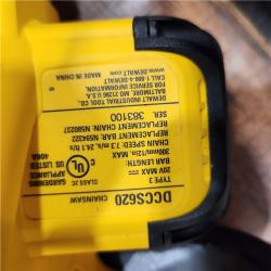 AS-IS Dewalt 7605686 12 in. 20V Battery Powered Chainsaw