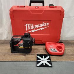 AS IS Milwaukee-3632-21 M12 Green Beam Laser 360Â° 3-Plane Kit