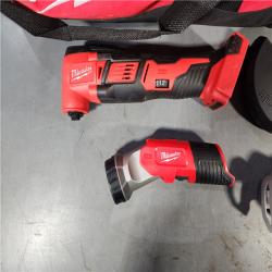 HOUSTON LOCATION - AS-IS MILWAUKEE 7 TOOL COMBO KIT W/ (2) 5.0 AH BATTERY, (2) CARRYING BAG & CHARGER