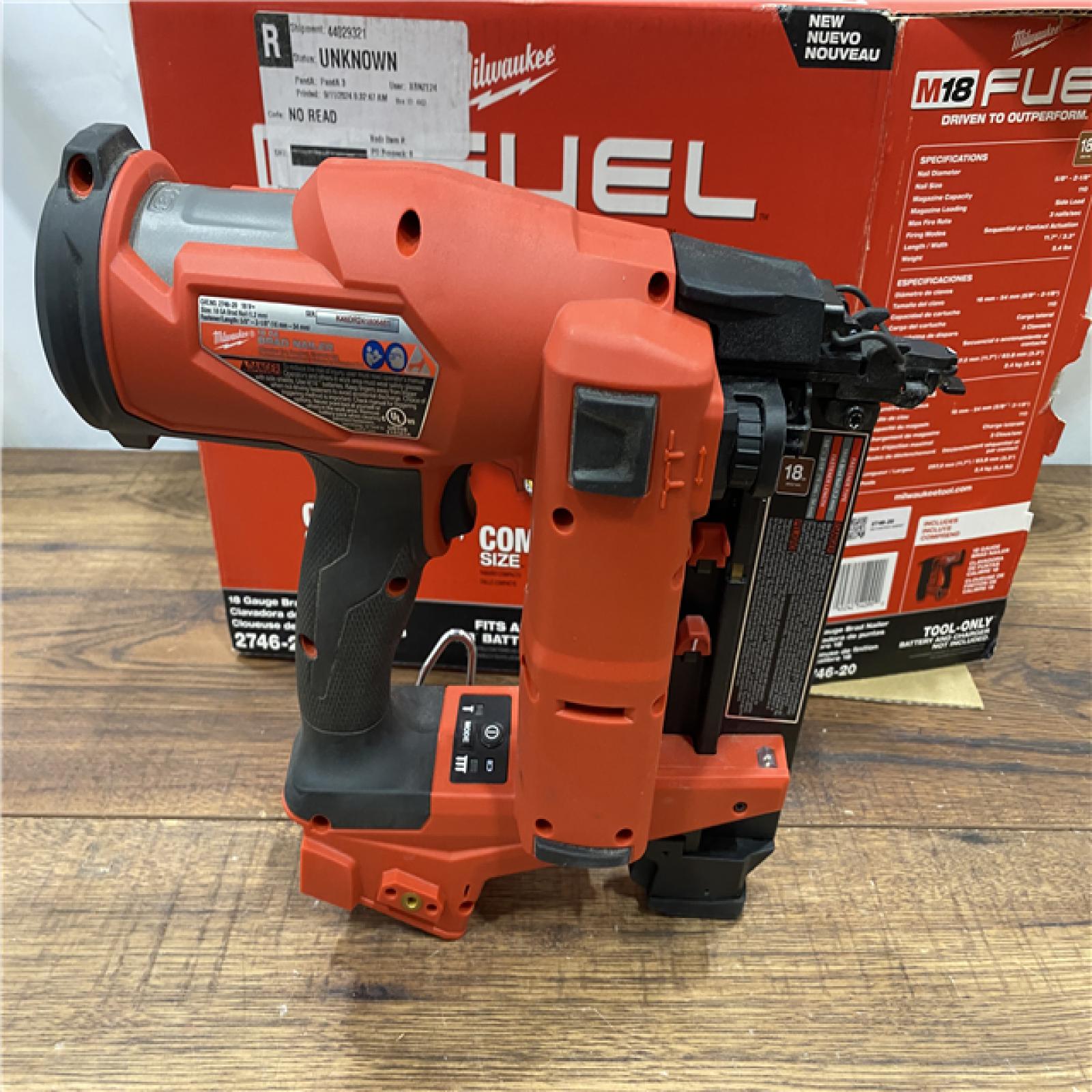 AS IS Milwaukee M18 FUEL 18 Gauge Brad Nailer