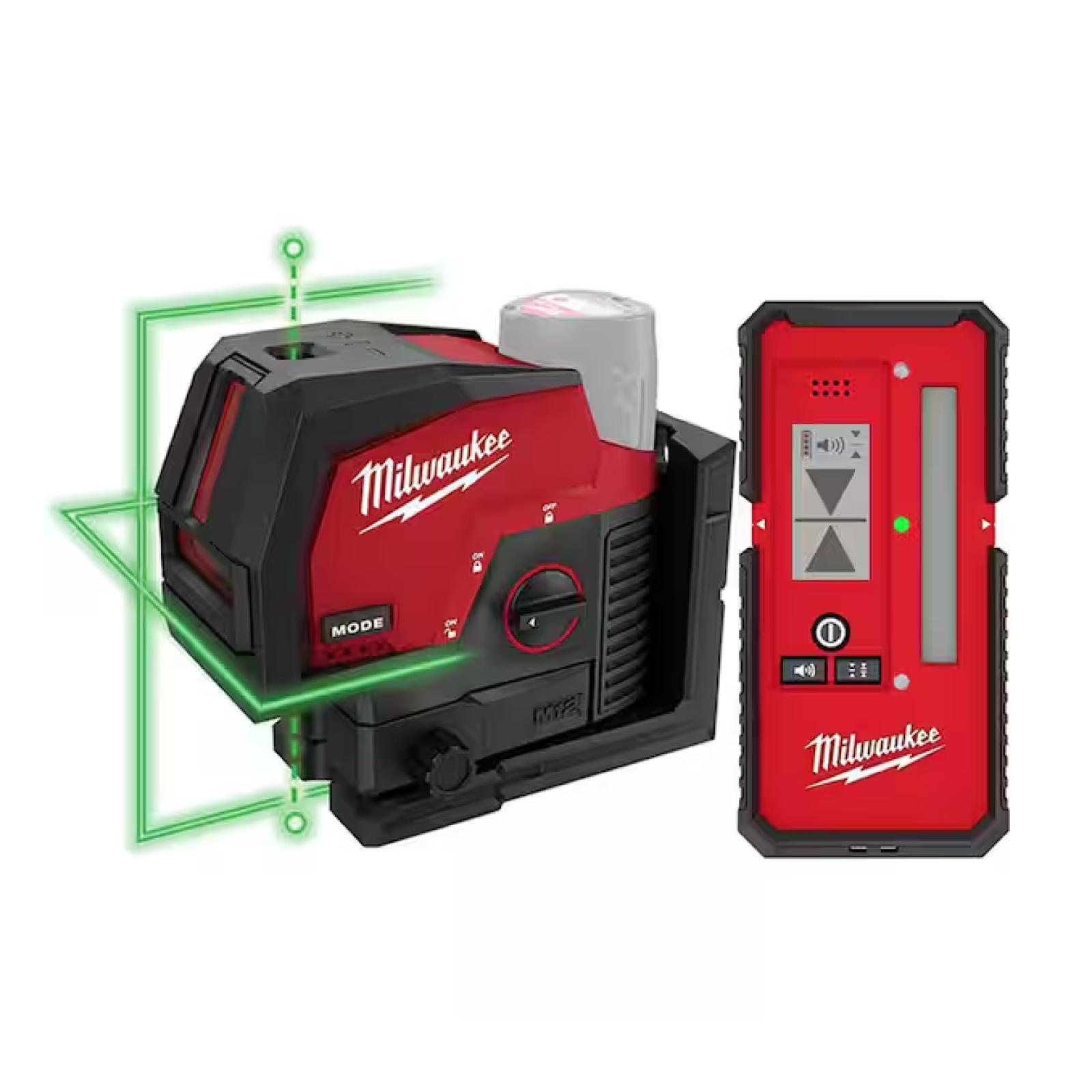 NEW! - Milwaukee M12 12-Volt Lithium-Ion Cordless Green 125 ft. Cross Line and Plumb Points Laser Level (Tool-Only)