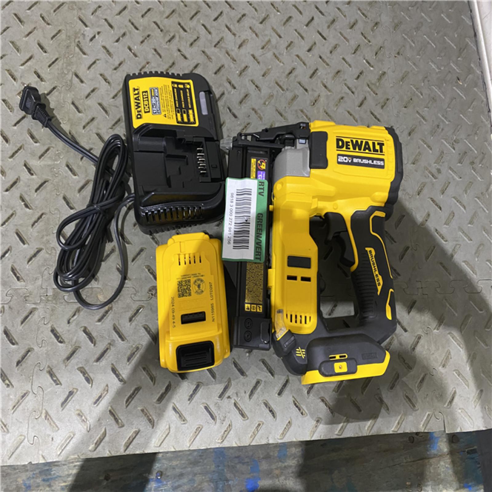 Houston location AS-IS DEWALT ATOMIC 20V MAX Lithium Ion Cordless 23 Gauge Pin Nailer Kit with 2.0Ah Battery and Charger