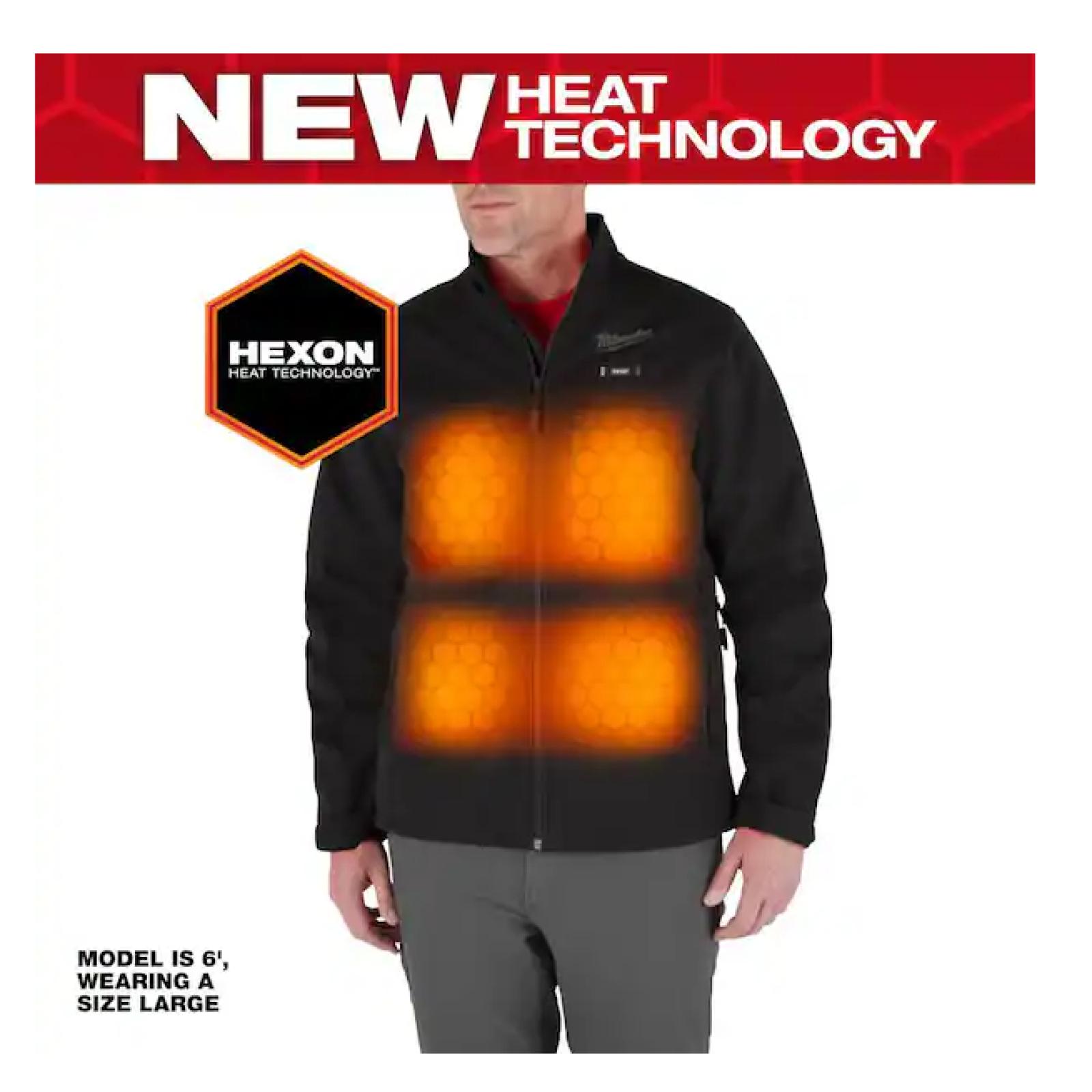 NEW! - Milwaukee Men's Small M12 12V Lithium-Ion Cordless TOUGHSHELL Black Heated Jacket with (1) 3.0 Ah Battery and Charger