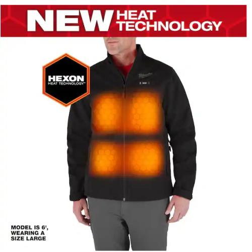 NEW! - Milwaukee Men's Small M12 12V Lithium-Ion Cordless TOUGHSHELL Black Heated Jacket with (1) 3.0 Ah Battery and Charger