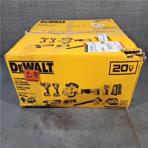 HOUSTON LOCATION - AS-IS (APPEARS LIKE NEW) DEWALT 20V MAX Lithium-Ion Brushed Cordless (10-Tool) Combo Kit