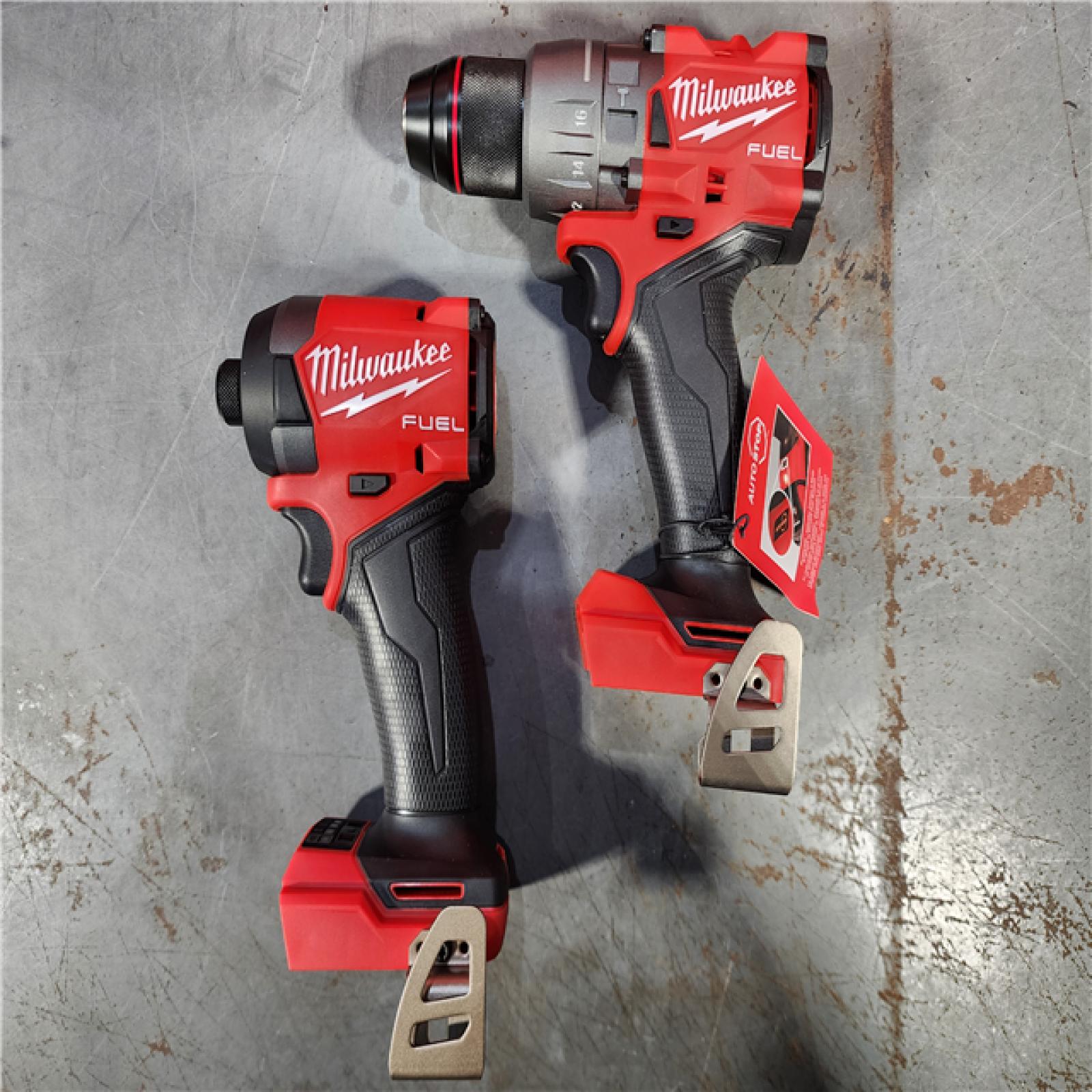 HOUSTON LOCATION - AS-IS Milwaukee M18 FUEL 18V Lithium-Ion Brushless Cordless Hammer Drill and Impact Driver Combo Kit (2-Tool) with 2 Batteries