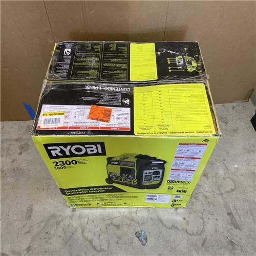 Houston location AS-IS RYOBI 2,300-Watt Recoil Start Bluetooth Super Quiet Gasoline Powered Digital Inverter Generator with CO Shutdown Sensor