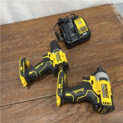 AS-ISDewalt DCK225D2 20V MAX ATOMIC Brushless Compact Lithium-Ion 1/2 in. Cordless Drill Driver and 1/4 in. Impact Driver Combo Kit with 2 Batteries 2 Ah