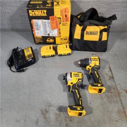 HOUSTON LOCATION - AS-IS DEWALT ATOMIC 20-Volt MAX Lithium-Ion Cordless Combo Kit (2-Tool) with (2) 2.0Ah Batteries, Charger and Bag