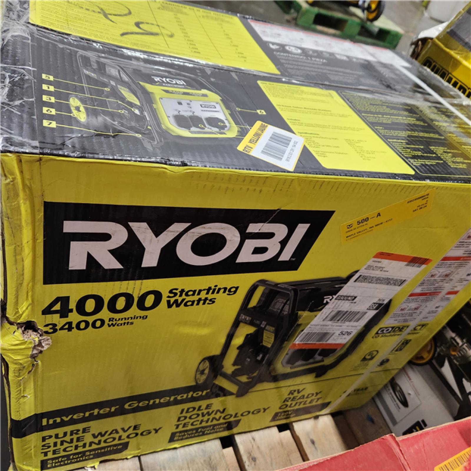 Dallas Location - NEW- RYOBI 4000-Watt  Inverter Generator