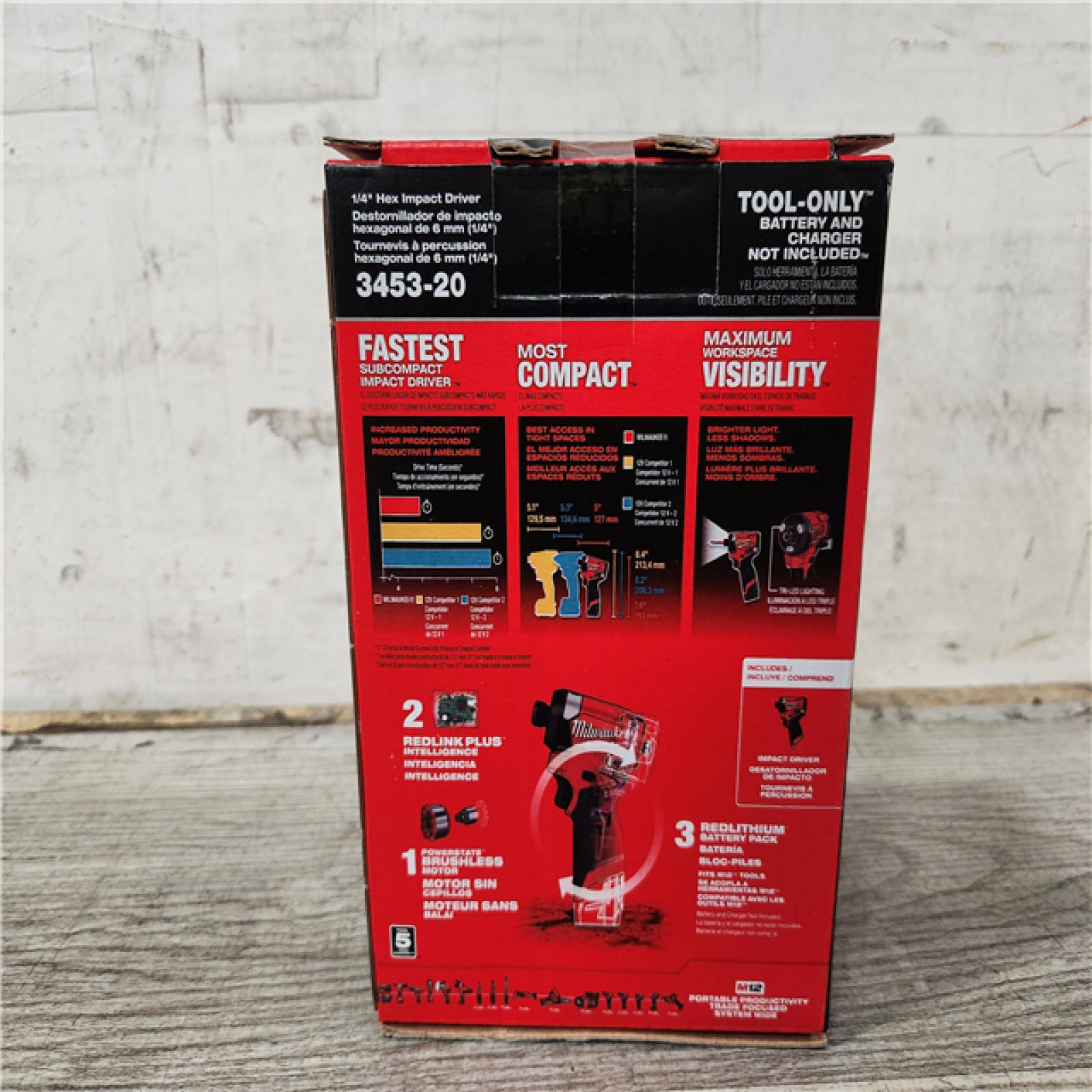 Phoenix Location NEW Milwaukee M12 FUEL 12V Lithium-Ion Brushless Cordless 1/4 in. Hex Impact Driver (Tool-Only)