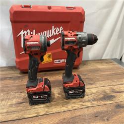 AS-IS Milwaukee M18 FUEL 18V Lithium-Ion Brushless Cordless Hammer Drill and Impact Driver Combo Kit (2-Tool) with 2 Batteries