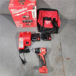 HOUSTON LOCATION - AS-IS (APPEARS LIKE NEW) Milwaukee M18 3601-22CT Drill/Driver Kit  Battery Included  18 V  1/2 in Chuck