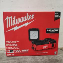 Phoenix Location NEW Milwaukee M12 12-Volt Lithium-Ion Cordless PACKOUT Flood Light w/USB Charging