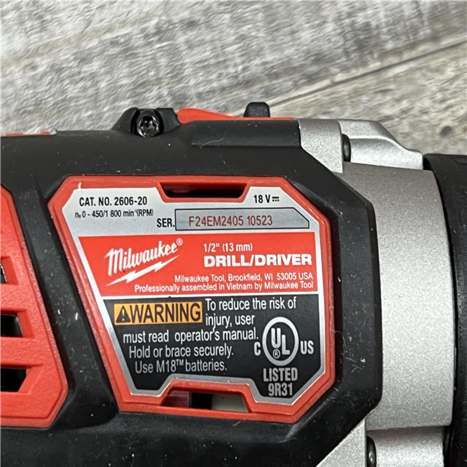 AS-IS Milwaukee M18 18V Cordless Brushed 2 Tool Drill/Driver and Impact Driver Kit