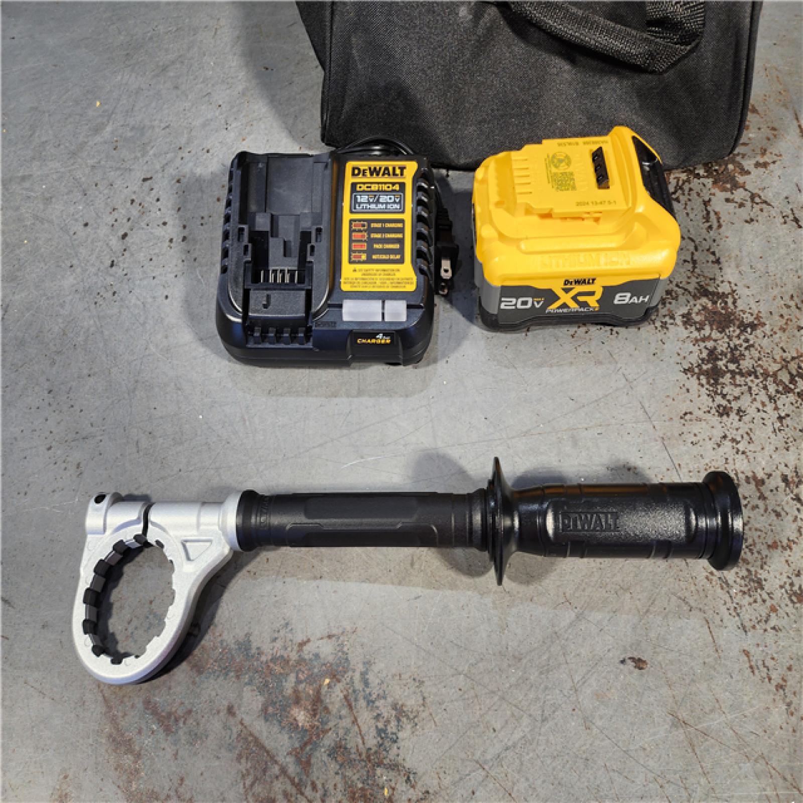 HOUSTON LOCATION - AS-IS DEWALT 20V XR Lithium-Ion Cordless Hammer Drill Kit with 8.0 Ah Battery, Charger and Kit Bag