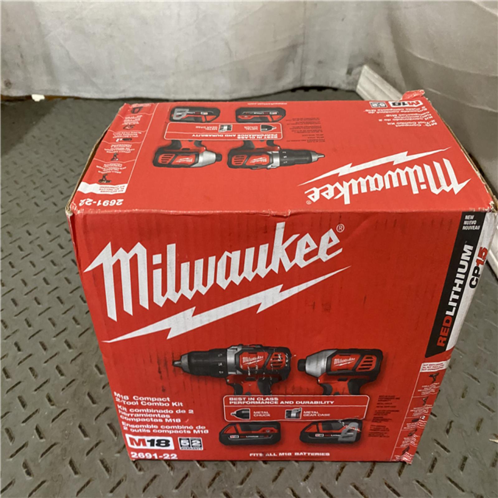 Houston location AS-IS Milwaukee Electric Tools 2691-22 MILWAUKEE M18 COMBO KITS LIKE NEW