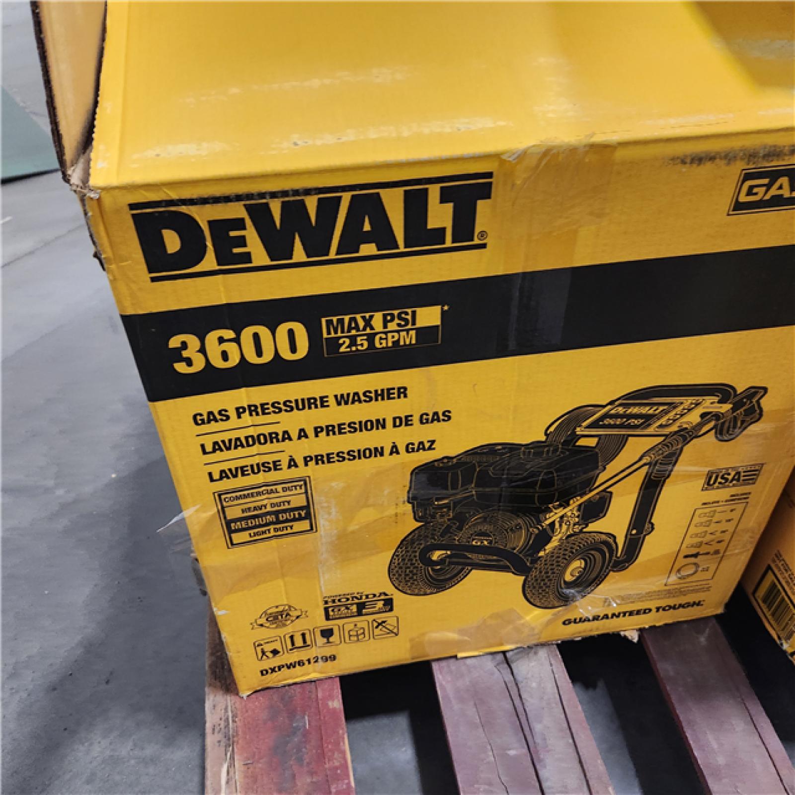 Dallas Location - As-Is DeWalt 3600 MAX DXPW61299 PSI 2.5GPM Gas Pressure Washer.-Appears Like New Condition