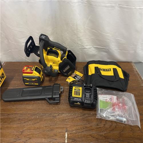 AS-IS FLEXVOLT 60V MAX 14 in. Cordless Battery Powered Top Handle Chainsaw Kit with (2) FLEXVOLT 3 Ah Batteries & Charger