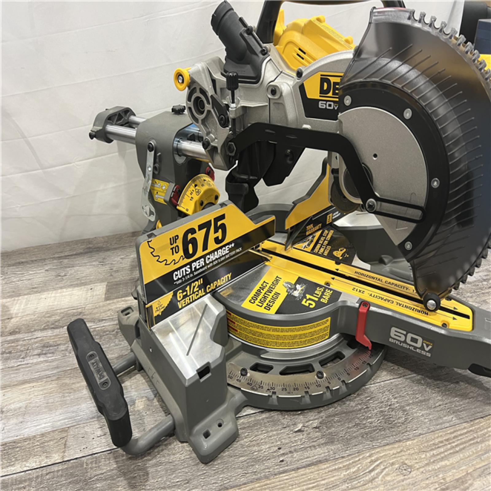 AS-IS DeWalt DCS781 54v XR FLEXVOLT Cordless Sliding Mitre Saw 305mm No Batteries No Charger No Case