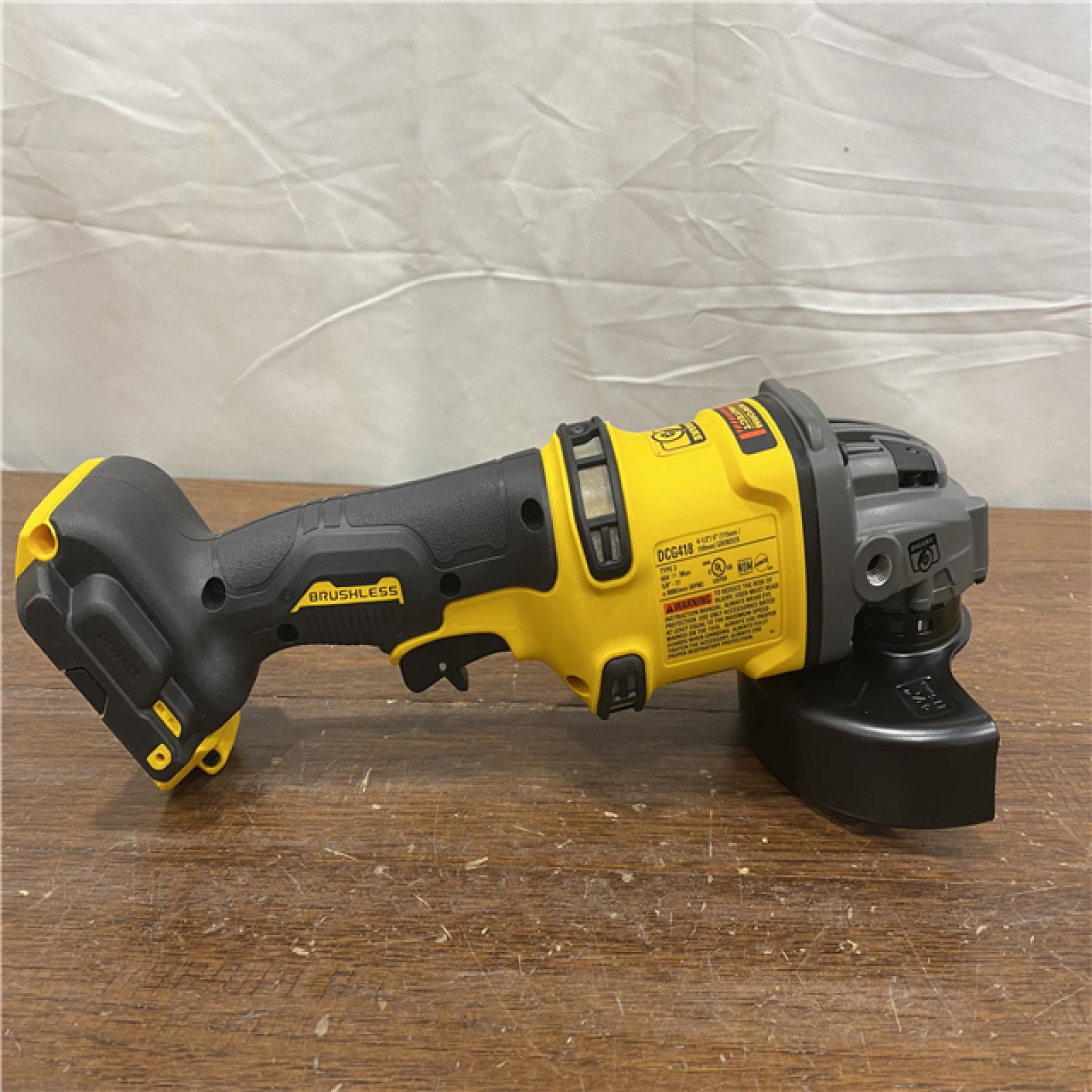 AS-ISFLEXVOLT 60V MAX Cordless Brushless 4.5 in. to 6 in. Small Angle Grinder with Kickback Brake (Tool Only)