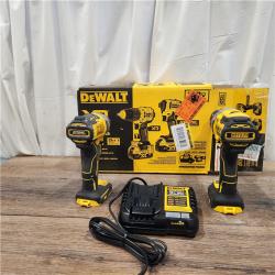 AS-IS DEWALT 20V MAX XR Hammer Drill and ATOMIC Impact Driver 2 Tool Cordless Combo Kit with (2) 4.0Ah Batteries, Charger, and Bag