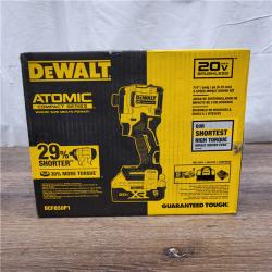 AS-IS ATOMIC 20V MAX Lithium-Ion Cordless 1/4 in. Brushless Impact Driver Kit, 5 Ah Battery, Charger, and Bag