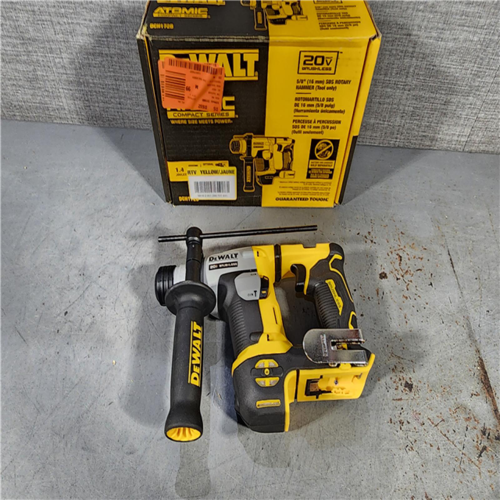 HOUSTON LOCATION - AS-IS Dewalt DCH172B MAX Atomic 20V 5/8 Inch Brushless Cordless SDS Plus Rotary Hammer (Tool Only)