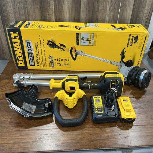 AS-IS DEWALT 20V MAX 14 in. Brushless Cordless Battery Powered Foldable String Trimmer Kit with (1) 5 Ah Battery & Charger